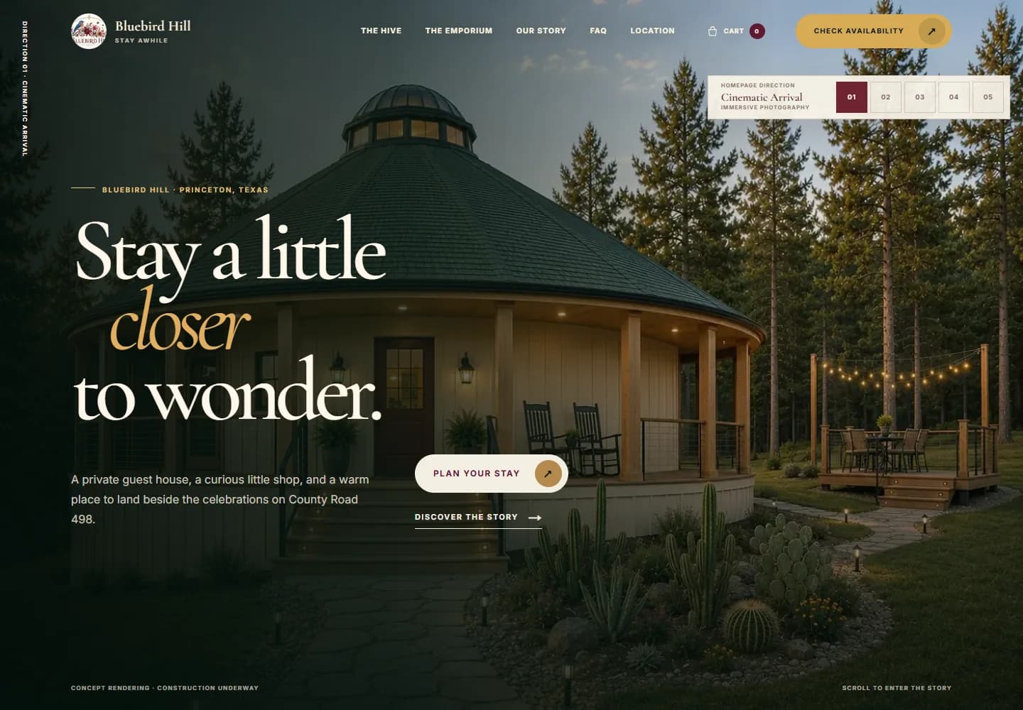 Bluebird Hill website development preview